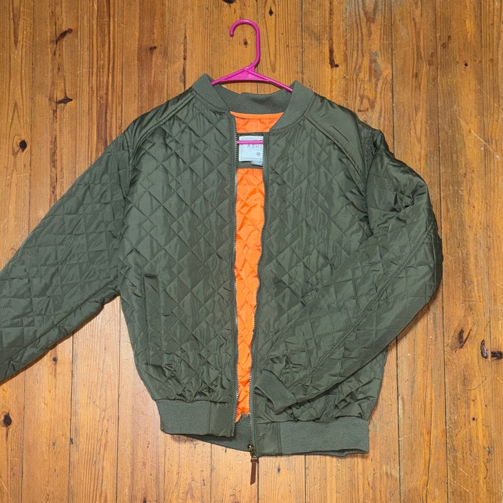 Women’s Quilted Bomber Jacket - Olive Green